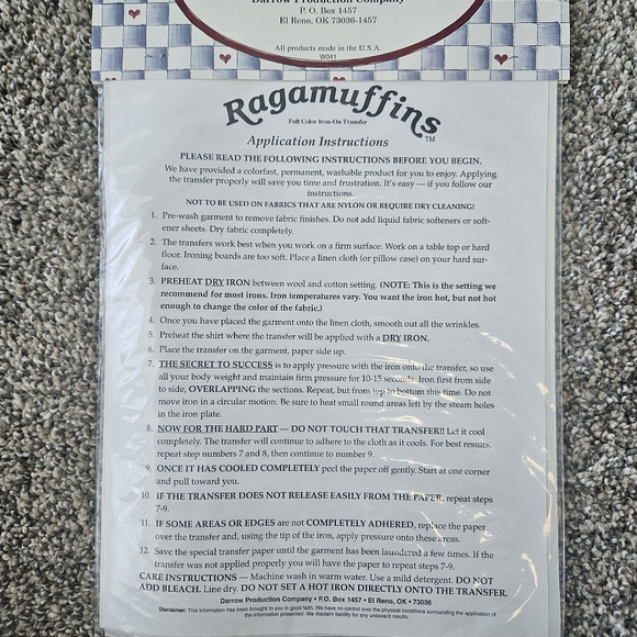 Lot of Vintage Christmas Crafts Raggamuffins Iron On Transfers Snowman Nativity - Picture 13 of 16